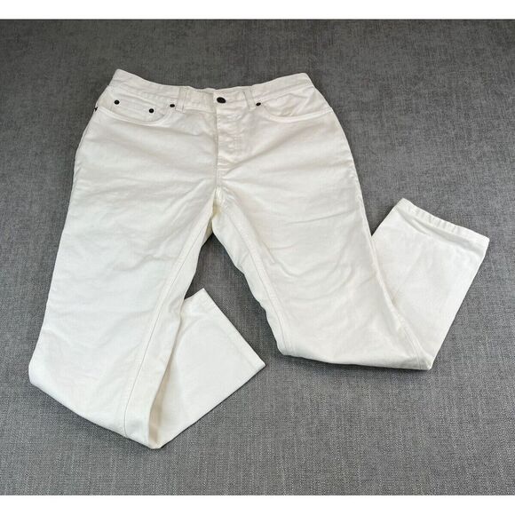 Aime Leon Dore Jeans Mens Straight Fit Denim Natural Ivory Button Fly Sz-32x27 - Picture 2 of 12